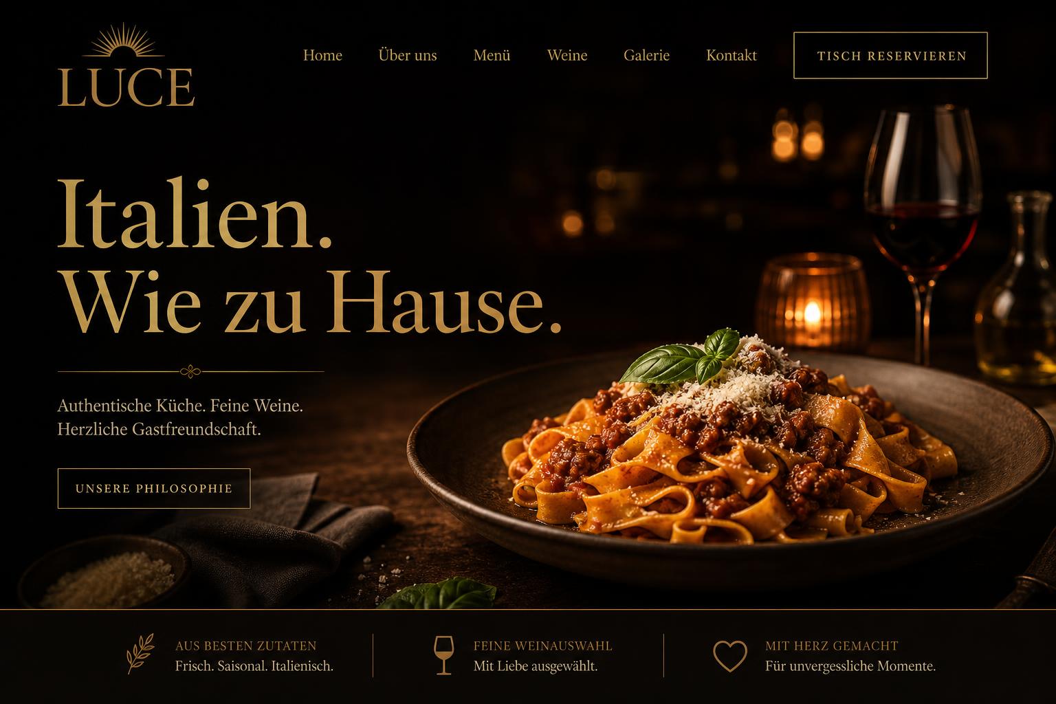 Projekt: Trattoria Luce